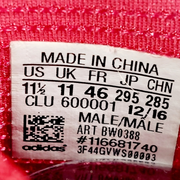 Adidas Freak Red Slip On Lace Up Football Cleats A127 - Picture 11 of 13